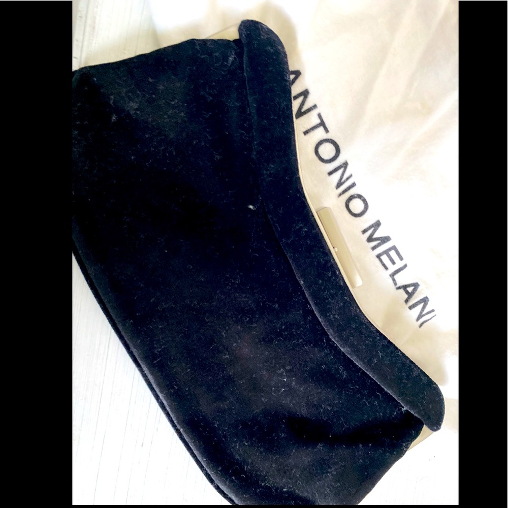 Antonio Melani black velvet clutch
